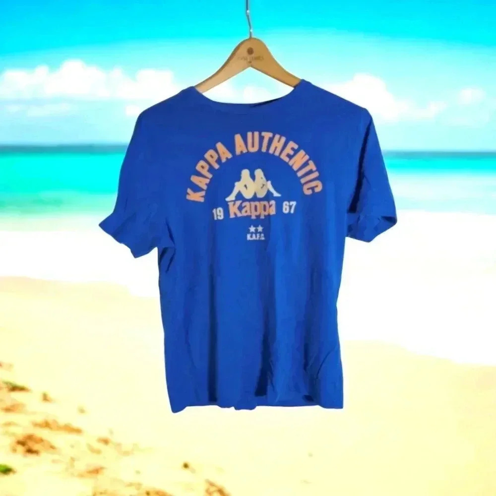 Kappa Authentic 1967 Blue Vintage Style Tshirt Sz M